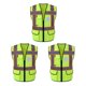 thumbnail image 1 of 3x Chaleco de seguridad de visibilidad amarillo fluorescente con tiras reflectantes XL, 1 of 9