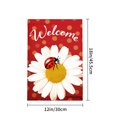 thumbnail image 4 of Amhnf Welcome Ladybug Daisy Garden Flag For Home Outdoor Garden Yard Decor 12x18 inch, 4 of 5