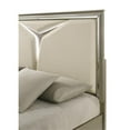 thumbnail image 4 of Samantha Modern Style King Bed Made with Wood & LED Headboard in Silver, 4 of 6