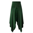 thumbnail image 6 of Fesfesfes Skirts for Women Halloween Gothic Punk Asymmetric Lace-up Slit Front Skirt A-Line Skirt, 6 of 9