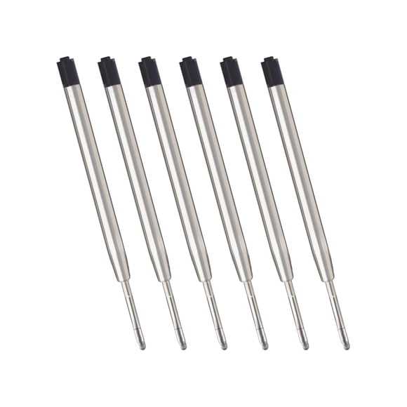 Recambios para bolígrafo ChaoQ, tinta negra, punta mediana de 1 mm (6 unidades)