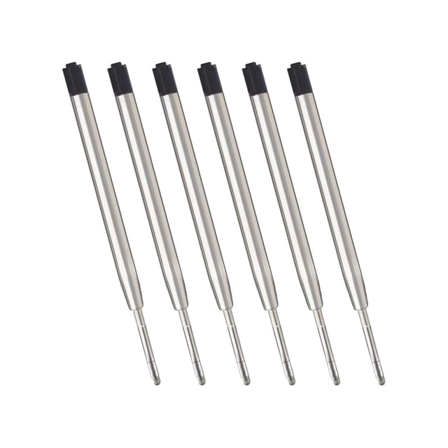 Recambios para bolígrafo ChaoQ, tinta negra, punta mediana de 1 mm (6 unidades)