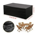 thumbnail image 1 of Tela Oxford 210D para jardín al aire libre, cubierta impermeable a prueba de polvo, cubierta para muebles de mesa de jardín, punto negro, 1 of 6