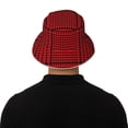 thumbnail image 5 of Salouo Red Black Houndstooth Print Unisex Bucket Hat, Outdoor Summer Beach Fishing Sun Hat Fun Outdoor Vacation Hat for Men Women Teens,Reversible Double-Side-Wear, 5 of 6