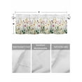 thumbnail image 4 of Valances for Windows Wildflower Floral Rod Pocket Cafe Window Treatments Valance Curtains for Kitchen Bathroom Laundry Basement Windows 60"x18", 4 of 9