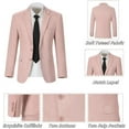 thumbnail image 4 of Lycody Kids Blazer Blazer Herringbone Jacket Fit Suit Formal Blazer for Party Wedding Homecoming 2T-20 for Kids and Boys, 4 of 8