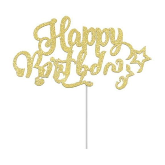 Lloopyting 10*Birthday Cake Inserts, 10*Paper Sticks, 10*Glue Clearance！ Birthday Cake Card A Cake Decorating Kit Cake Decorating Supplies,Kitchen Decor,Kitchen Essentials,Kitchen Gadgets