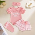 thumbnail image 2 of mgoYE Baby Girl Clothes 3-6 Months Newborn Baby Girl Summer Clothes Infant Daddys Little Girl Outfit Romper+Tutu Skirt Set Cute Baby Girl Outfits(Red,3-6 Months), 2 of 6
