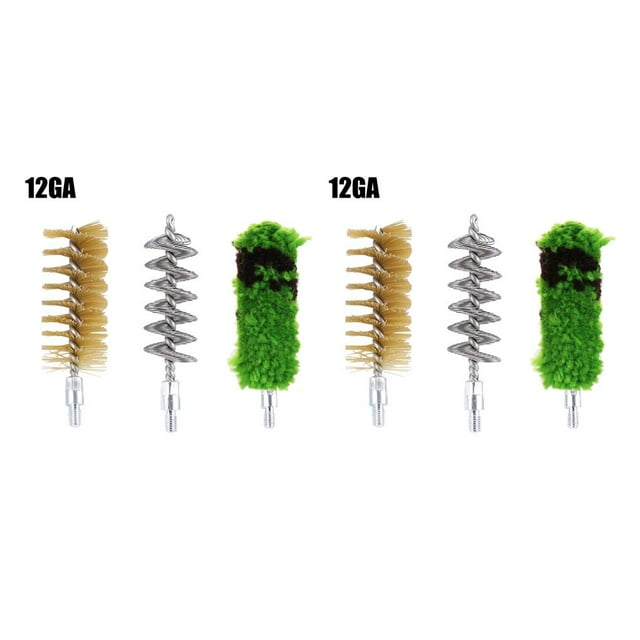 Youkk 3 Pcs Tube Brush Gun Head Cleaning Brush Tool Set For 12GA 16GA Rod No.01 2Set