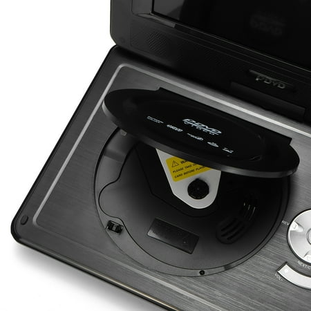 12.4'' Black Portable Car DVD Player Game Remote Control 270° Rotation