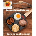 thumbnail image 2 of Egg Pan With Lid 4-Cup Nonstick, and Healthy Granite Frying Pan, Versatile Breakfast Skillet for Eggs, Pancakes, Plett, Crepes, Compatible with Gas Stove Induction Cooktop, 2 of 4
