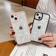 thumbnail image 2 of Compatible with iPhone 13 Pro Case [Not Fit iPhone 13] for Women Girls,Soft Slim Fit Full-Around Protective Cute Clear Sparkly Bling Star Phone Case Glitter Cover for iPhone 13 Pro 6.1＂-Black, 2 of 9