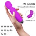 thumbnail image 3 of XBONP Personal Massager, Vibrating Wand Massager, Rechargeable Handheld Massager for Neck Shoulder Back Purple, 3 of 6