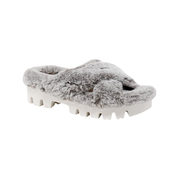Charles by Charles David Zealous Women's Faux Fur Criss Cross Open Toe Slippers