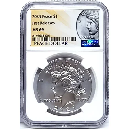 Peace Silver Dollar 2024 Uncirculated NGC MS 69 First Releases