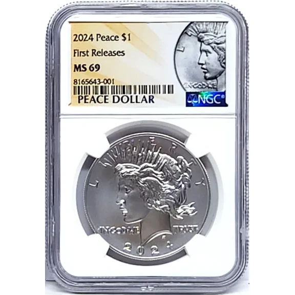 Peace Silver Dollar 2024 Uncirculated NGC MS 69 First Releases