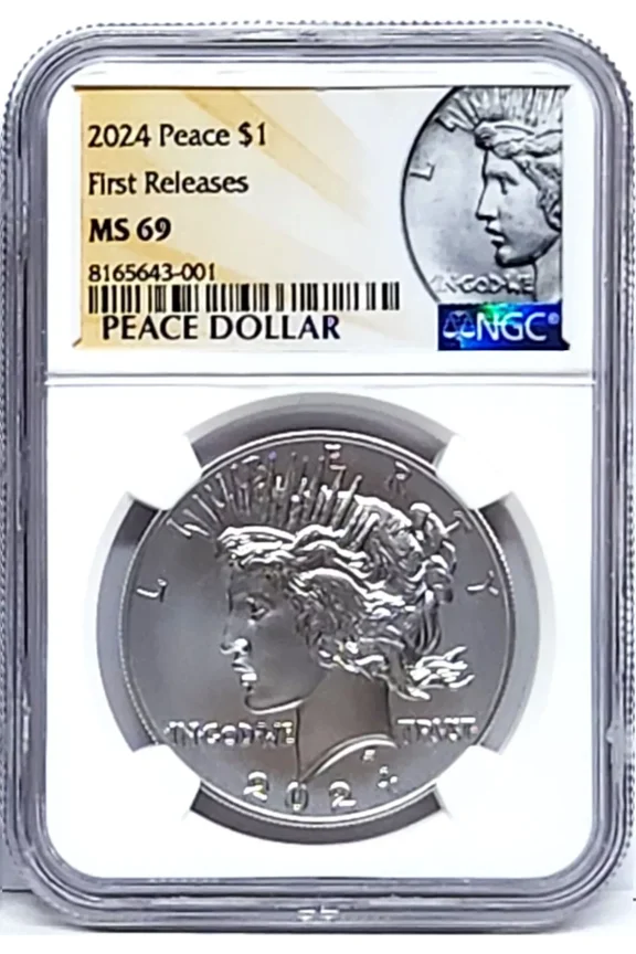 Peace Silver Dollar 2024 Uncirculated NGC MS 69 First Releases