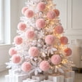 thumbnail image 5 of Aoznliie Christmas Ornaments, Christmas Tree Ornaments with Soft Flocked Velvet Finish, 12 Pack Christmas Ball Ornaments for Tree Wreath Decor,5x3 in, 5 of 9