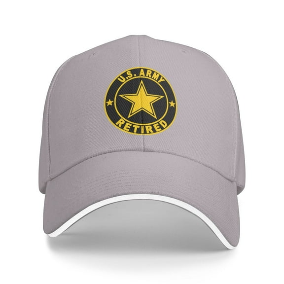 U.S Army Retired Men Women Sandwich Cap Classic Baseball Capunisex Adjustable Casquette Dad Hat