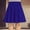 Blue, variant on ALLLIST Plus Size Women's Skirt Cotton Mini Skirt Plain Pleated Black High Waist A-Line Skirts for Girl