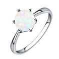 thumbnail image 2 of Fiudx Joyería de Moda para Mujer con Ópalo, Relleno de Seis Garras para Compromiso y Boda., 2 of 4