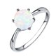 thumbnail image 4 of Anillos para mujer, regalos para mujer, joyería de moda con ópalo, anillo de compromiso de boda con seis garras., 4 of 4