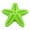 Green, variant on Starfish- Sound Teething Dog Toy