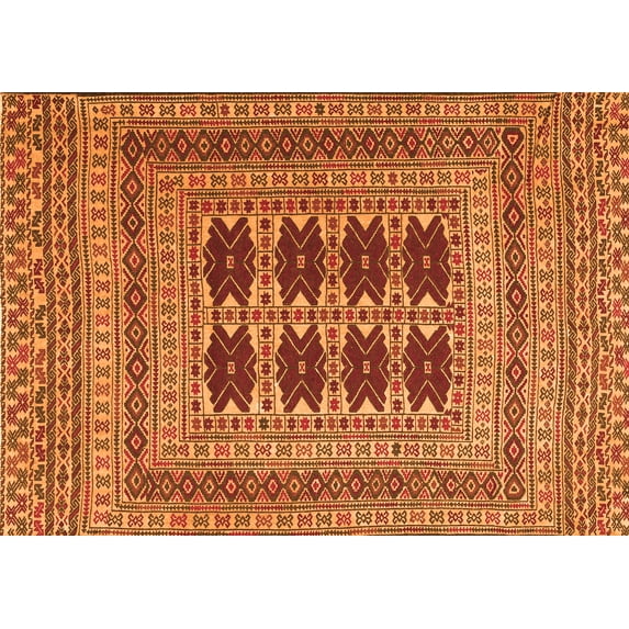 Ahgly Company Indoor Rectangle Southwestern Orange Country Area Rugs, 5' x 7'