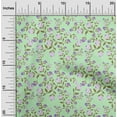thumbnail image 1 of oneOone Viscose Jersey Mint Fabric Flower & Leaves Watercolor Sewing Craft Projects Fabric Prints By Yard 60 Inch Wide, 1 of 5