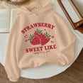 thumbnail image 5 of Shadoumai Strawberry Festivals Sweatshirt For Women Sweet Like Letter Print Hoodie Cute Strawberry Sweatshirts Long Sleeve Top, 5 of 5