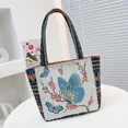 thumbnail image 3 of Bolsos de hombro de lona con patrón de bordado de moda, informales, de gran capacidad, para mujer, novedad de 2024, bolso cruzado versátil de gran oferta, 3 of 5