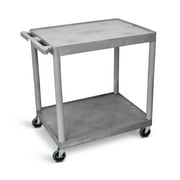 Luxor 2 Shelf Utility Cart Gray