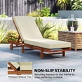 thumbnail image 5 of Outsunny Set of 2 Chaise Lounge Cushion, 4" Outdoor Lounge Chair Cushions with Non-Slip Ties, Waterproof and Fade Resistant, 21" x 72 ", Cream White, 5 of 9