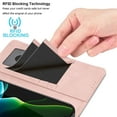 thumbnail image 6 of For iPhone 14 Pro Phone Case, Wallet Case for Women Men with Credit Card Holder and Hand Strap, Flip Leather Magnetic Kickstand Shockproof Rugged Cover with RFID Blocking [Rose Gold], 6 of 9