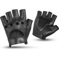 thumbnail image 1 of Kemimoto Guantes sin dedos para conducir, guantes de conductor de motocicleta, piel de oveja para hombres, negro, grande, 1 of 2