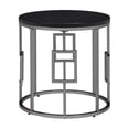 thumbnail image 4 of Picket House Furnishings Kendall Round End Table in Black/Chrome, 4 of 10