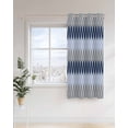 thumbnail image 4 of Blue Navy Grey Thermal Insulated Blackout Curtains for Bedroom 63 Length Geometric Medieval Room Darkening Curtain 1 Panel Grommet Window Curtain Drape for Living Room Nursery Room, 4 of 7