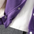 thumbnail image 6 of Zaldita 2pcs Kids Boys Girls Sports Tracksuit Long Sleeve Hooded Baseball Jacket Athletic Swetashirt with Jogging Pants Set Purple 6-7, 6 of 7