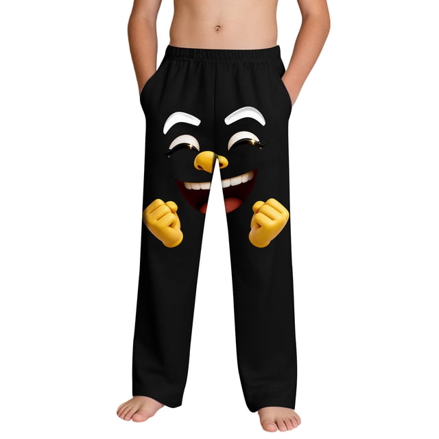 Casual Beach Pants for Girls with Pockets Printed Lightw8 100% Polyester