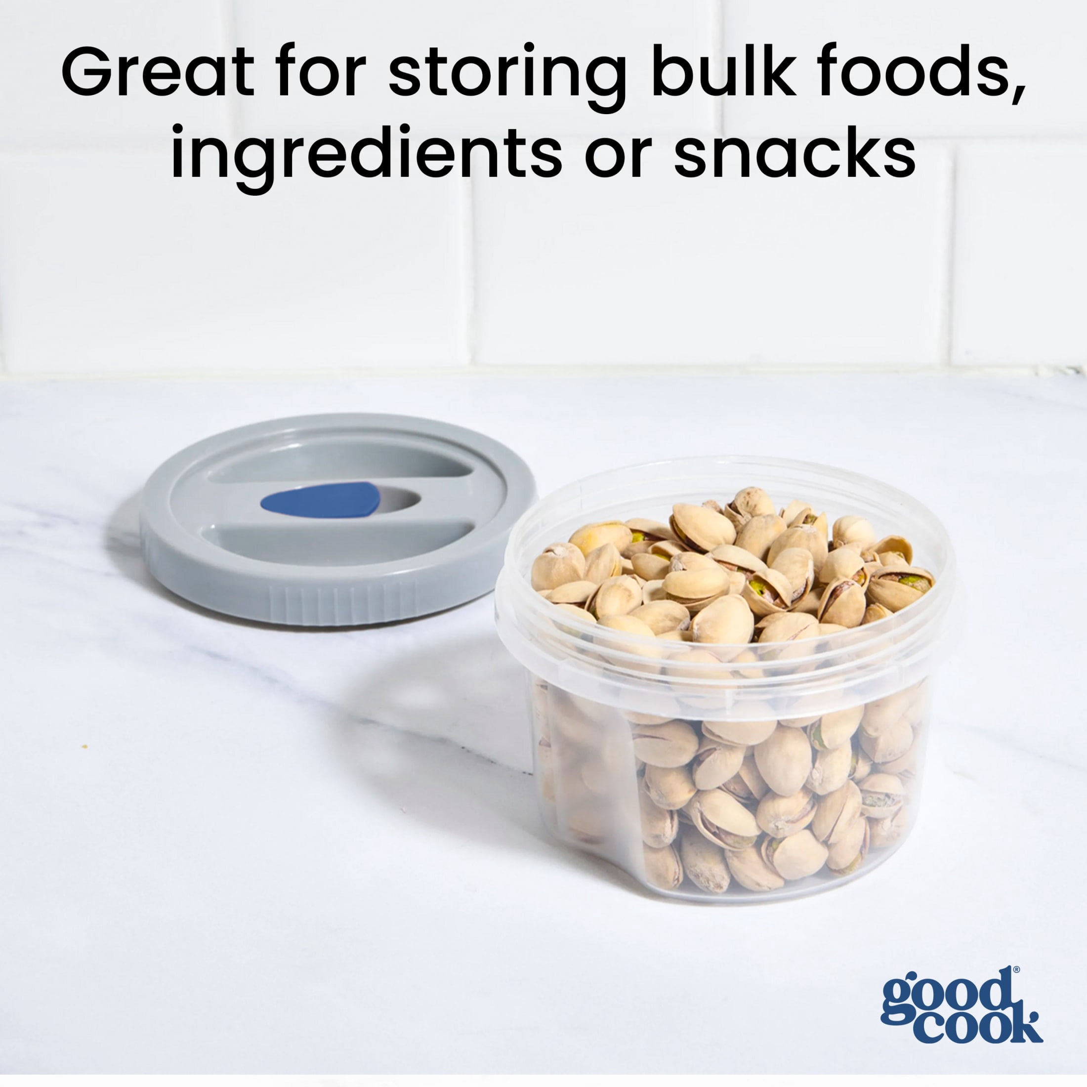 GoodCook Twister 6 Piece 16oz Food Storage Container Set with Vented Lids Made without BPA