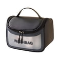 thumbnail image 1 of Naiovety Bolsa de almacenamiento Bolsas impermeables Paquete multifuncional liso de larga duración Cosméticos Crema limpiadora de para Almacenamiento y organización del hogar Negro 23*14*15cm, 1 of 6