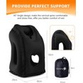 thumbnail image 4 of Inflatable Neck Pillow Used for Airplanes/Cars/Buses/Trains/Office Napping with Free Eye Mask/Earplugs (Balck), 4 of 5