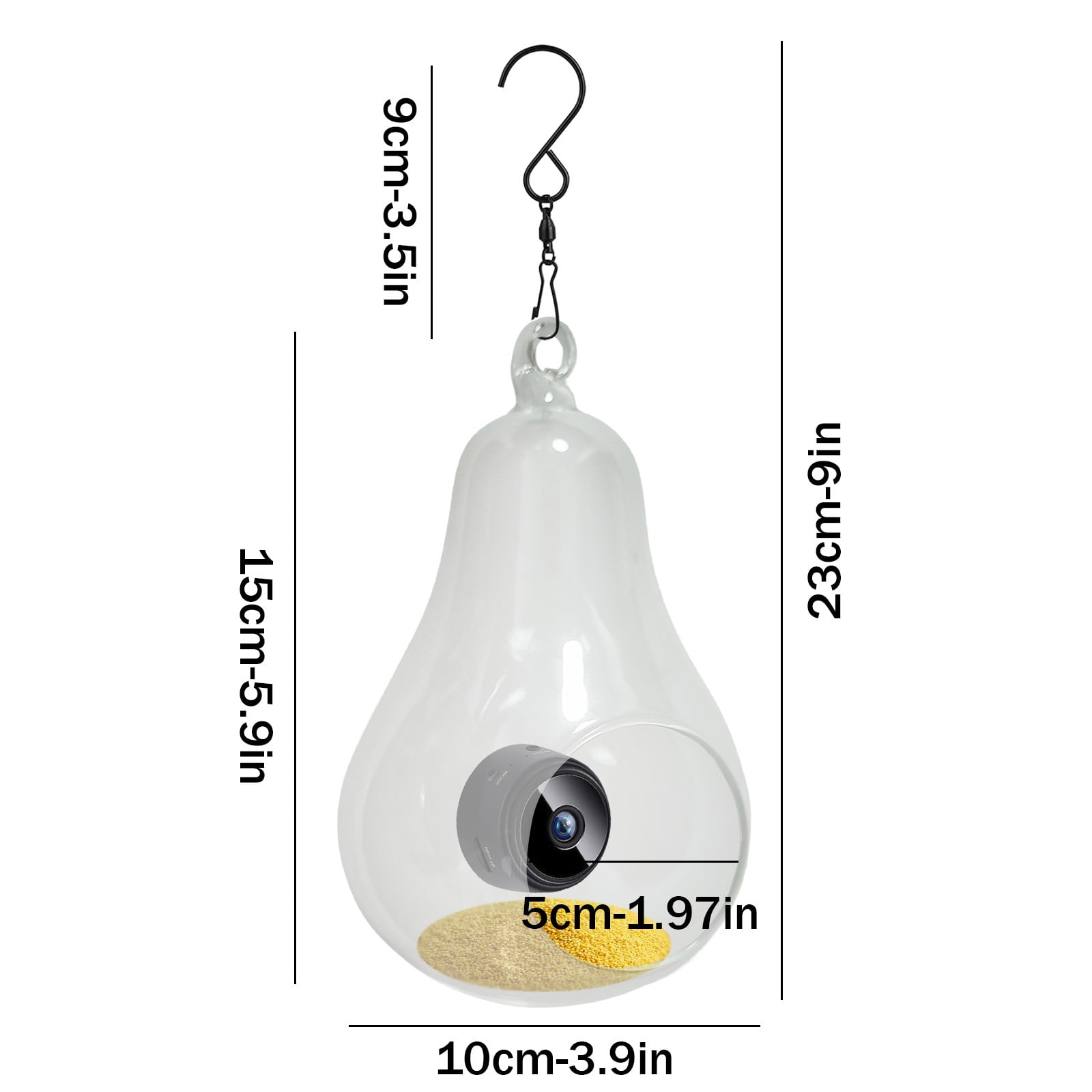 Giyblacko Bird Feeders 2024 New Pet Smart Bird Feeder Outdoor Real Time Bird Feeder With 1080P Camera Wifi Connection