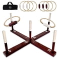 thumbnail image 1 of Set Ring Toss Game SWOOC Rustic de madera resistente a la intemperie de 91 cm, 1 of 6