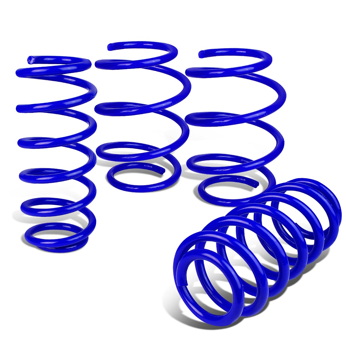 For 2016 to 2018 Honda Civic Suspension Lowering Coilover Spring Kit Blue 4Pcs 1" Front / .75