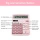 thumbnail image 2 of Calculadoras de escritorio, calculadora bonita de doble potencia con pantalla LCD grande y botones grandes para la oficina, el hogar y la escuela (rosa), 2 of 5