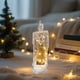 thumbnail image 5 of Velas LED navideñas | Velas electrónicas sin llama con diseño de árbol de cristal para decoración navideña | Decoración de mesa a pilas para el hogar, fiestas y repisas | Juego de 1, 5 of 6