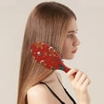 thumbnail image 2 of Red Christmas Gingerbread Man Pattern Hair Brush,Girls Detangling Hair Brush,Glide Through Tangles with Ease for Wet & Dry Hair,8.8"X2.8", 2 of 7