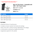 thumbnail image 2 of Mass Air Flow Sensor - Compatible with 2005 - 2021 Toyota Tundra 2006 2007 2008 2009 2010 2011 2012 2013 2014 2015 2016 2017 2018 2019 2020, 2 of 2