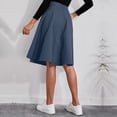 thumbnail image 4 of Gibobby faldas cargo largas con bolsillos para mujer, informales, holgadas, con bolsillos(Azul, S), 4 of 5